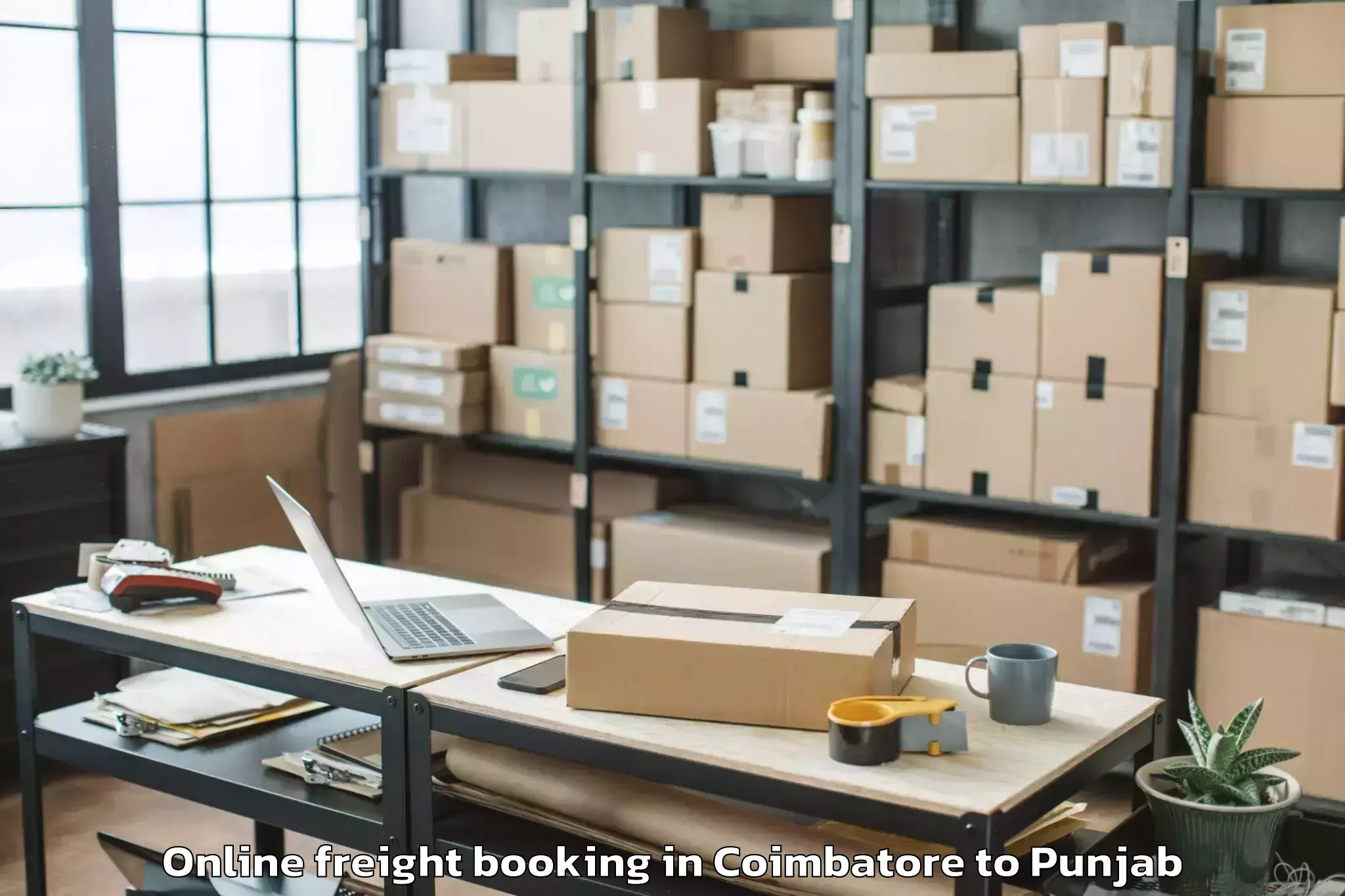 Professional Coimbatore to Dasuya Online Freight Booking